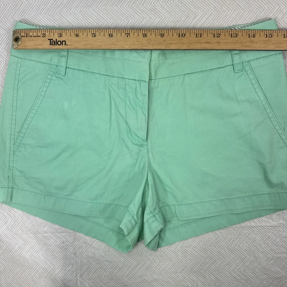 J. CREW Womens 4 Broken In Chino Shorts‎ Green Cotton 30x3 100%Cotton Summer